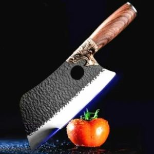 Kitchen Knife – Damascus Steel with Wooden Handle